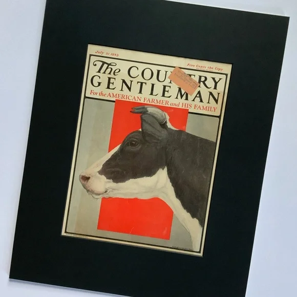 Red Cow Vintage Artwork